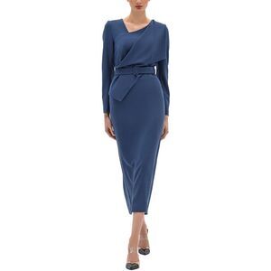 Bgl Womens  Midi Dress, Blue